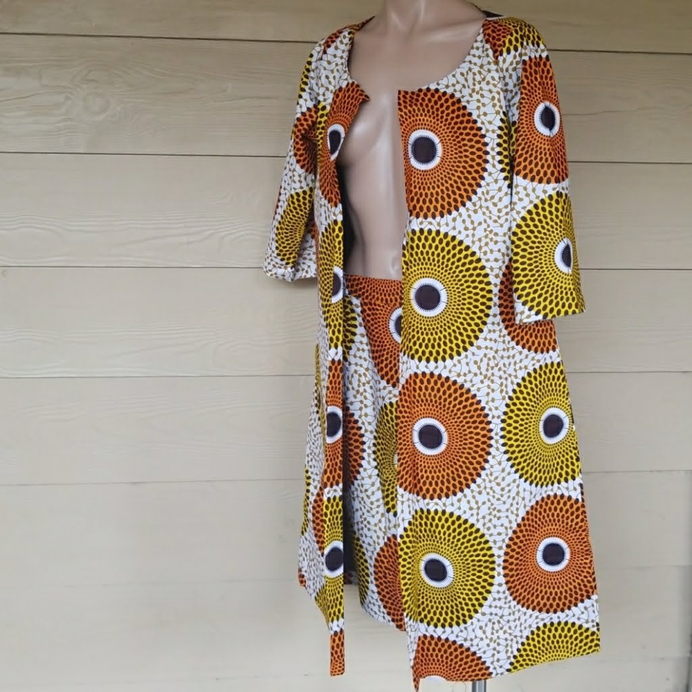 African print Ankara skirt/Jacket complete set M-L